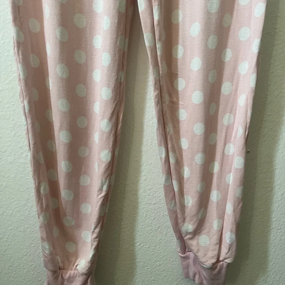 ✨kate spade Light Pink & White Polka Dot Drawstring Lounge Pants - Picture 5 of 8